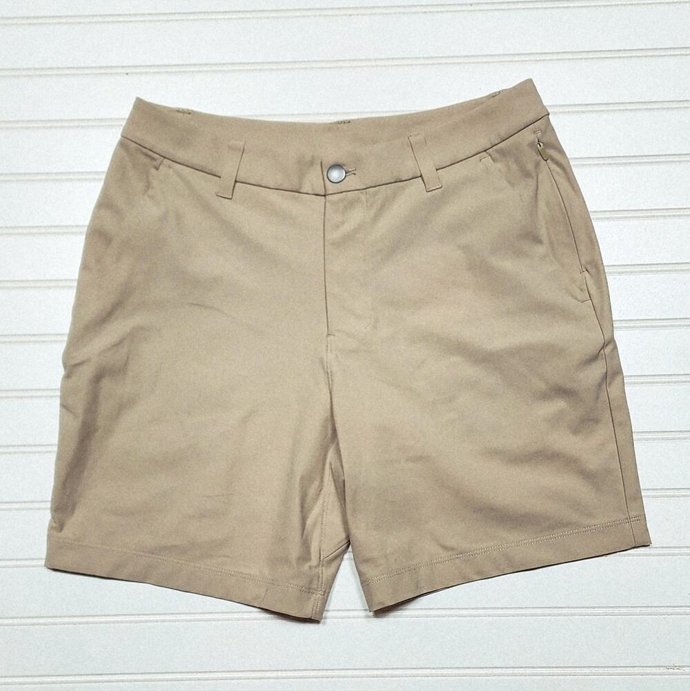 Lululemon Men's ABC Classic-Fit 7" Shorts Size 30 Beige/Tan Color